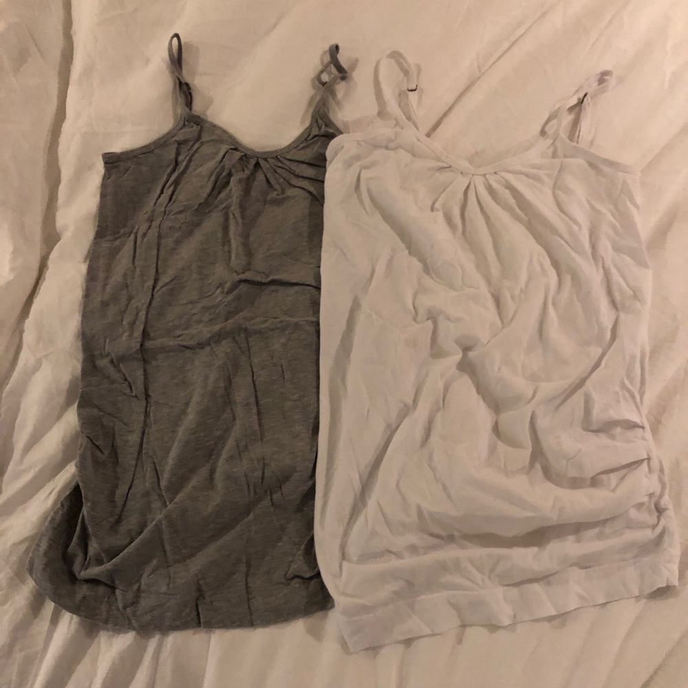 2 large maternity tank tops
